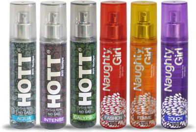 

Hott AQUA INTENSE CALYPSO And Naughty Girl FASHION FEMME TOUCH Perfume For Combo Pack of 6 -60ML Eau de Parfum - 60 ml(For Men & Women)