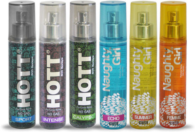 

Hott SPORT INTENSE CALYPSO And Naughty Girl ECHO SUMMER FEMME Perfume For Combo Pack of 6 -60ML Eau de Parfum - 60 ml(For Men & Women)
