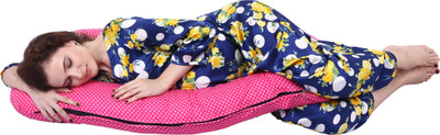 

Momsyard Polka Dots in Pink Color Pregnancy Pillow(Cyan)