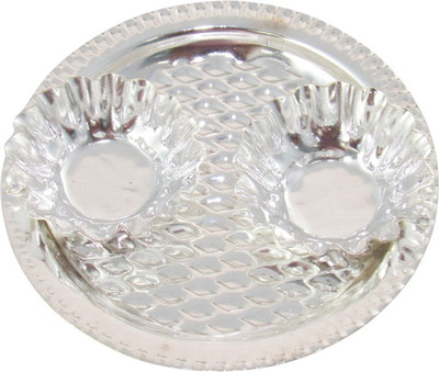 

GoldGiftIdeas Kumkum Chandan Kankavati, Pooja Items for Home, Silver Plated(1 Pieces, Silver)