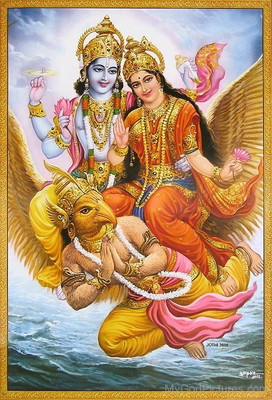 

laxmi vishnu 16 poster on LARGE PRINT 36X24 INCHES Photographic Paper(36 inch X 24 inch, Rolled)