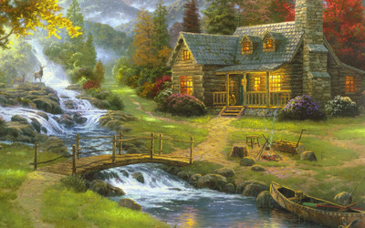 

Painting Greenry Area ON LARGE PRINT 36X24 INCHES Photographic Paper(24 inch X 36 inch, Rolled)