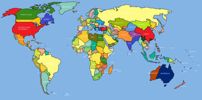 

world map wallpaper on LARGE PRINT 36X24 INCHES Photographic Paper(24 inch X 36 inch, Rolled)
