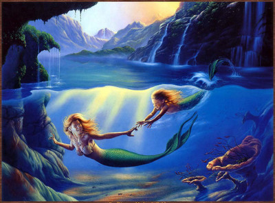 

playing water angel ON LARGE PRINT 36X24 INCHES Photographic Paper(24 inch X 36 inch, Rolled)