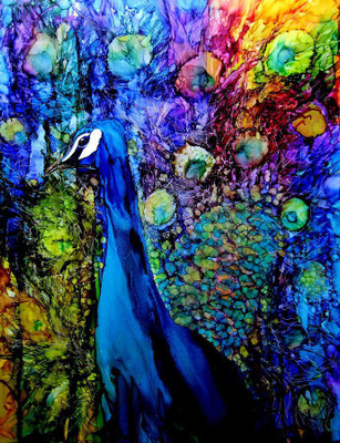 

digital painting Peacocks Painting on fine art paper 13x19 Fine Art Print(19 inch X 13 inch, Rolled)