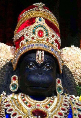 

Hanuman Ji Black Stone Print - 13 poster on LARGE PRINT 36X24 INCHES Photographic Paper(36 inch X 24 inch, Rolled)