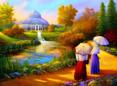

lakes pond water art house nature painting ON LARGE PRINT 36X24 INCHES Photographic Paper(36 inch X 24 inch, Rolled)