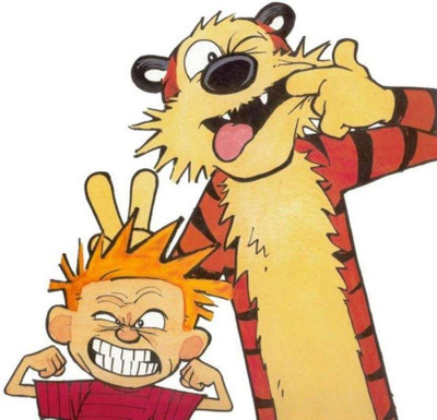 

Calvin & Hobbes Hobbes Calvin Frameless Fine Quality Poster on LARGE PRINT 36X24 INCHES Photographic Paper(24 inch X 36 inch, Rolled)
