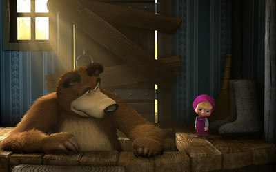 

Masha And The Bear Fine Art Paper Print Poster on fine art paper 13x19 Fine Art Print(19 inch X 13 inch, Rolled)