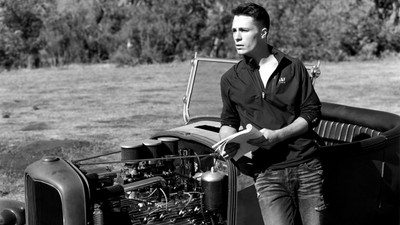 

colton haynes guy man brunette car black and white on LARGE PRINT 36X24 INCHES Photographic Paper(24 inch X 36 inch, Rolled)