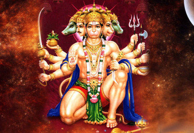 

Panchmukhi Hanuman Ji Wall Print - 2 poster on fine art paper 13x19 Fine Art Print(19 inch X 13 inch, Rolled)