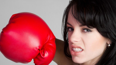 

boxing girl gray background on fine art paper 13x19 Fine Art Print(19 inch X 13 inch, Rolled)