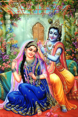 

Divine Krishna Blessings Paper Print on LARGE PRINT 36X24 INCHES Photographic Paper(36 inch X 24 inch, Rolled)