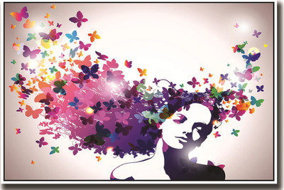 

Girl hair full of butterflies on fine art paper 13x19 Fine Art Print(19 inch X 13 inch, Rolled)