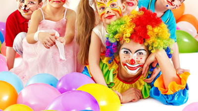 

children clown fun balls white background on fine art paper 13x19 Fine Art Print(19 inch X 13 inch, Rolled)