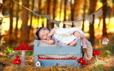 

People Children A small child is sleeping on the nature on LARGE PRINT 36X24 INCHES Photographic Paper(24 inch X 36 inch, Rolled)