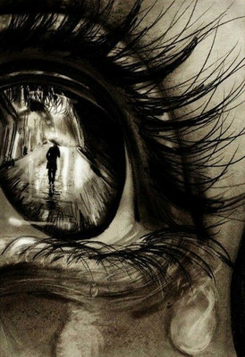 

Digital Painting someone hidden in eye tears Poster Wallpaper on LARGE PRINT 36X24 INCHES Photographic Paper(36 inch X 24 inch, Rolled)