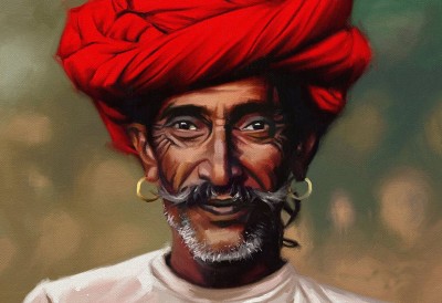 

Traditional man indian paintings HD Wallpaper on Art Paper Fine Art Print(19 inch X 13 inch, Rolled)