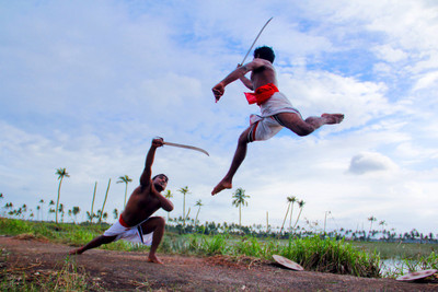 

Two Man in White Shorts Fighting Using Sword during Daytime Kerela Martial Art on LARGE PRINT 36X24 INCHES Photographic Paper(36 inch X 24 inch, Rolled)