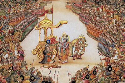 

Bhagavad Gita Poster Print Poster on LARGE PRINT 36X24 INCHES Photographic Paper(24 inch X 36 inch, Rolled)