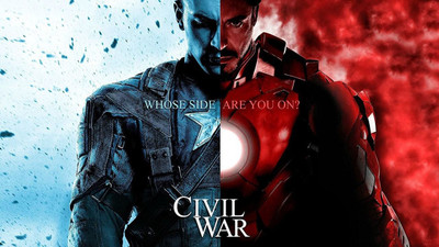 

Captain America Civil War Captain America Iron Man on LARGE PRINT 36X24 INCHES Photographic Paper(24 inch X 36 inch, Rolled)