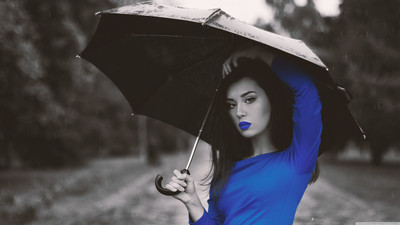 

color splash effect wallpaper with umbrella on fine art paper 13x19 Fine Art Print(19 inch X 13 inch, Rolled)