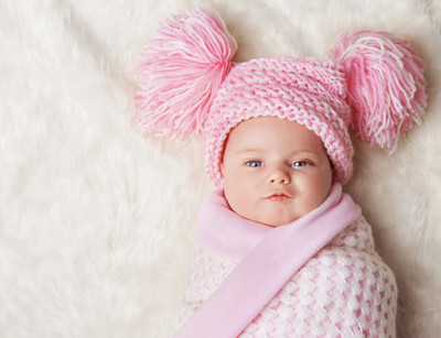 

People Children Sweet baby in a beautiful pink hat on LARGE PRINT 36X24 INCHES Photographic Paper(36 inch X 24 inch, Rolled)