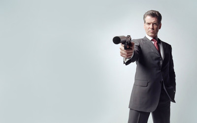 

pierce brosnan gun james bond on LARGE PRINT 36X24 INCHES Photographic Paper(36 inch X 24 inch, Rolled)