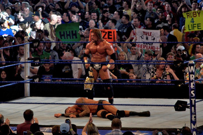 

WrestleMania XXV Triple H vs Orton 2 poster on LARGE PRINT 36X24 INCHES Photographic Paper(36 inch X 36 inch, Rolled)