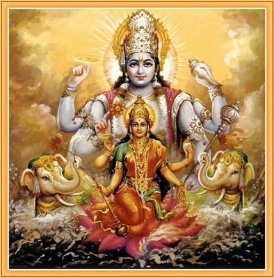 

laxmi vishnu 3 poster on LARGE PRINT 36X24 INCHES Photographic Paper(36 inch X 36 inch, Rolled)