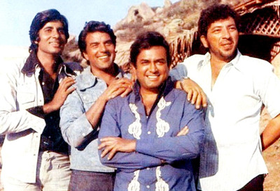 

Sholay Star Cast Photography Wallpaper poster on fine art paper 13x19 Paper Print(19 inch X 13 inch, Rolled)
