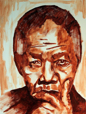 

Digital Painting Nelson Mandela Fine Art Portrait on fine art paper 13x19 Fine Art Print(19 inch X 13 inch, Rolled)