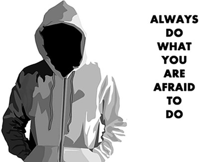 

quotes always do what you are afraid to do on fine art paper 13x19 Paper Print(19 inch X 13 inch, Rolled)