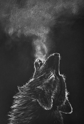 

Digital Painting barking fox Poster Wallpaper on LARGE PRINT 36X24 INCHES Photographic Paper(36 inch X 24 inch, Rolled)