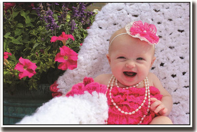 

Baby girl laughing in pink dress on LARGE PRINT 36X24 INCHES Photographic Paper(36 inch X 24 inch, Rolled)