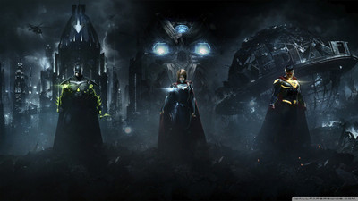 

injustice 2 superman supergirl batman wallpaper on LARGE PRINT 36X24 INCHES Photographic Paper(24 inch X 36 inch, Rolled)