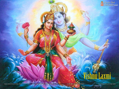 

laxmi vishnu 11 poster on fine art paper 13x19 Fine Art Print(19 inch X 13 inch, Rolled)