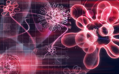 

neon lights virus bacillus cell poster on LARGE PRINT 36X24 INCHES Photographic Paper(36 inch X 24 inch, Rolled)