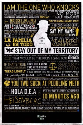 

Breaking Bad Typographic on fine art paper 13x19 Fine Art Print(19 inch X 13 inch, Rolled)