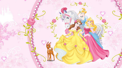 

disney princess background poster on LARGE PRINT 36X24 INCHES Photographic Paper(24 inch X 36 inch, Rolled)