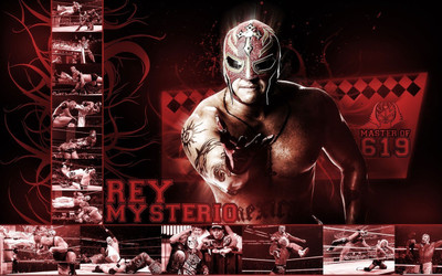 

WWE Rey Mysterio in Red Background poster on LARGE PRINT 36X24 INCHES Photographic Paper(36 inch X 36 inch, Rolled)