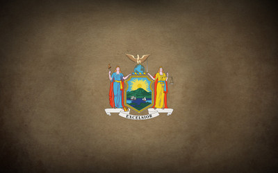 

World USA New York The emblem of the state of new York on quality paper 13x19 Paper Print(19 inch X 13 inch, Rolled)