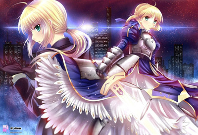 

Wall Poster TV Show Fate-Zero Saber Anime Girl Sword Blonde Short Hair Green Eyes Armor on fine art paper 13x19 Fine Art Print(19 inch X 13 inch, Rolled)