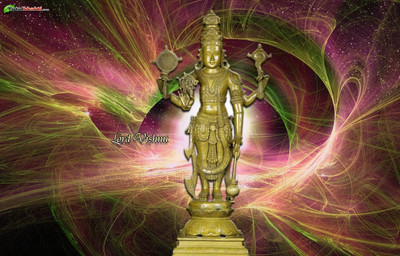 

vishnu ji Bhagwan poster on fine art paper 13x19 Fine Art Print(19 inch X 13 inch, Rolled)