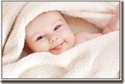 

Happy baby on fine art paper 13x19 Fine Art Print(19 inch X 13 inch, Rolled)