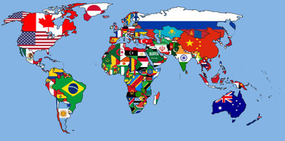 

world map boomboozle flag design.png on LARGE PRINT 36X24 INCHES Photographic Paper(24 inch X 36 inch, Rolled)