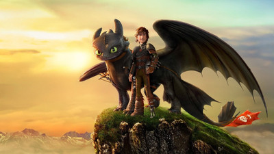 

How To Train Your Dragon 2 Toothless Hiccup HD on fine art paper 13x19 Fine Art Print(19 inch X 13 inch, Rolled)