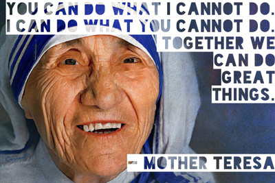 

Mother Teresa quotes on fine art paper 13x19 Fine Art Print(19 inch X 13 inch, Rolled)