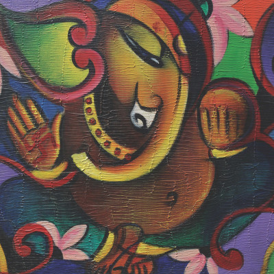 

Ganesh The Real Stroke 24 x 24 HD Wallpaper on Art Paper Fine Art Print(19 inch X 13 inch, Rolled)