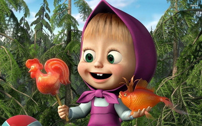 

Masha And The Bear Fine Art Paper Print Poster on LARGE PRINT 36X24 INCHES Photographic Paper(36 inch X 24 inch, Rolled)